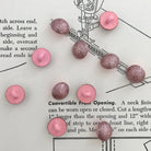 Bouton Boule à paillettes - Rose
