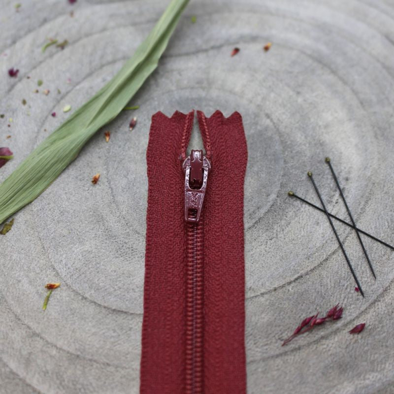 Zip 20cm Amarante - Atelier Brunette