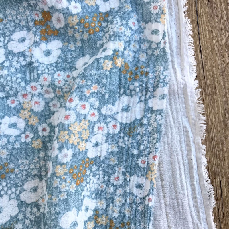 Double Gaze - Fleurs Bleu