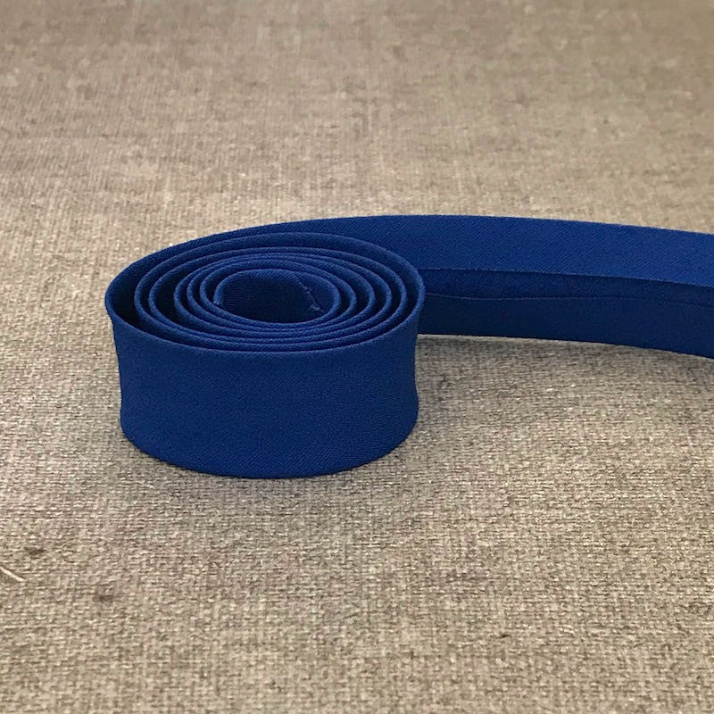 Biais Popeline - Bleu royal
