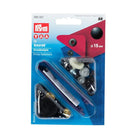 Bouton pression sans couture Anorak, 15mm, noir