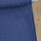 Twill de coton - Marine, confettis